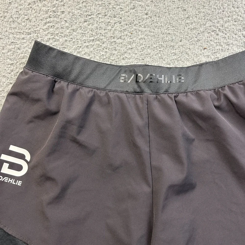 Bjorn Daehlie Womens Oxygen 2-in-1 Running Shorts Obsidian Gray Athletic Size M